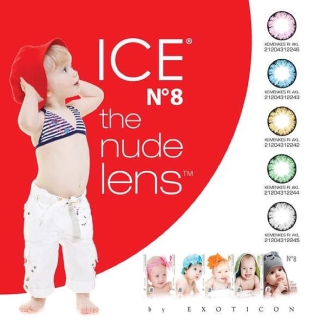 UM1 ICE NO. 8 BABY NORMAL SOFTLENS ICE NO. 8 BABY / LENSA DIA. 16.00MM / MATA BABY