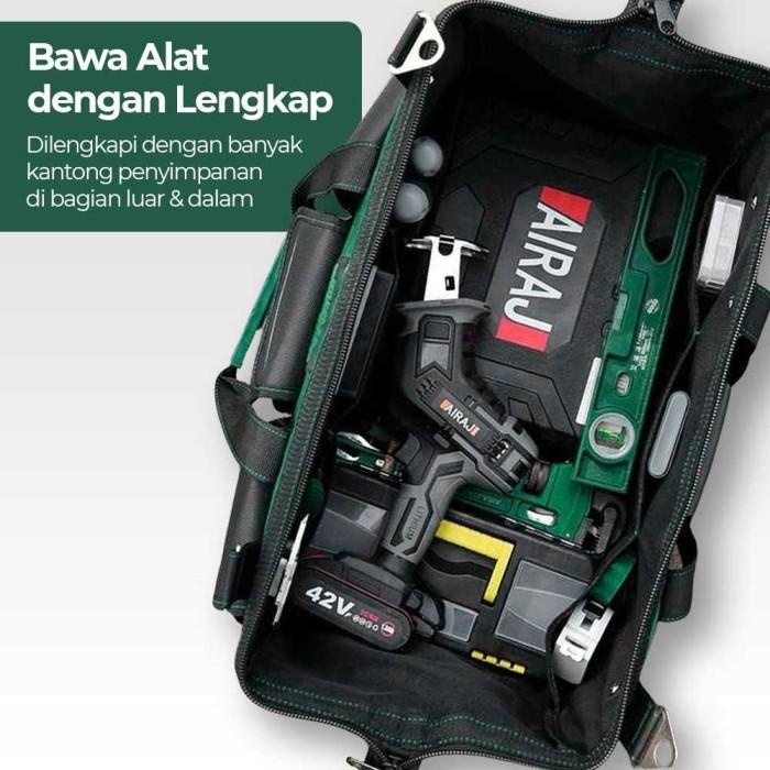 Tool Bag Besar Waterproof 14 18 20 23 inch Taffware A03369 Tas Perkakas Toolkit Storage Reflective