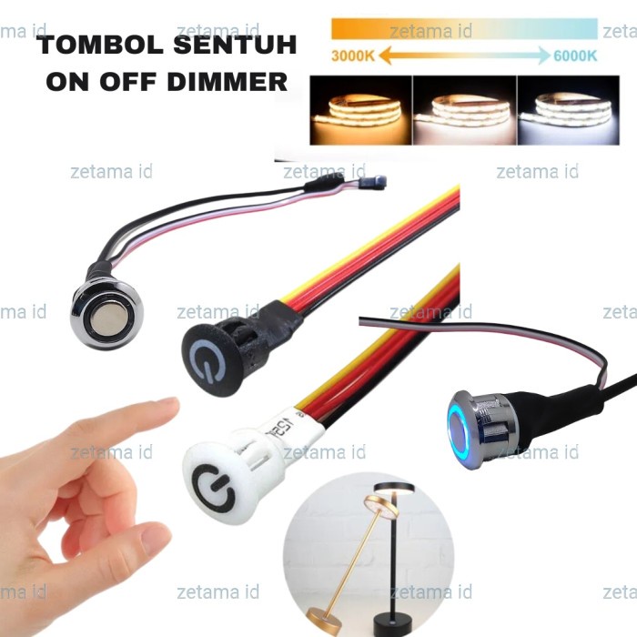Tombol Sentuh Saklar LED On Off Dimmer Touch Panel LED Strip