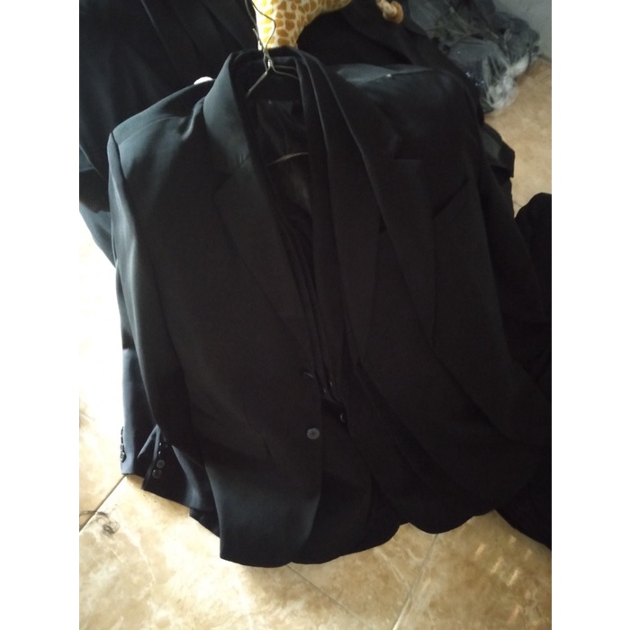 Jas Pria Hitam Super Jet Black 720'S Jas Formal Jas Akad Nikah Resepsi Terbaru