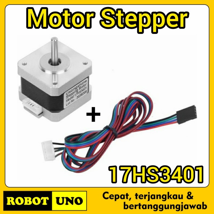 READY STOK Motor Stepper Nema 17 CNC 3D Printer 17HS3401 Stepper Motor 42-40