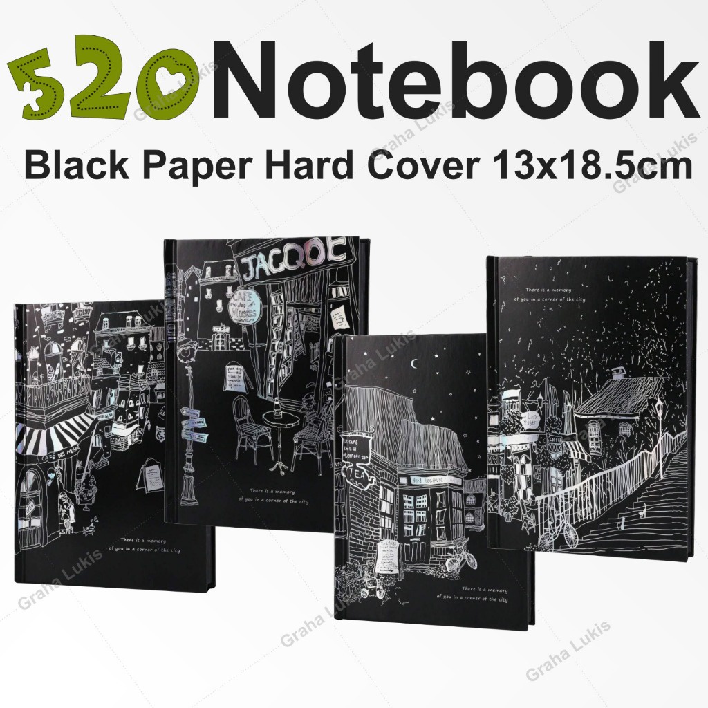 

IK! 520 Notebook Black Paper Hard Cover 13x18,5mm