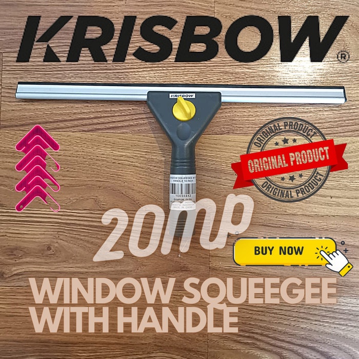 Terbaru- Pembersih Kaca Dengan Handle Krisbow WINDOW SQUEEGEE WITH HANDLE