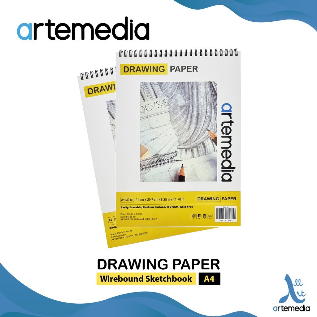 

IK! Sketchbook Artemedia A4 Drawing Paper Book Wire Bound 150 Gsm Buku Gambar & Sketsa - 30 Sheet-