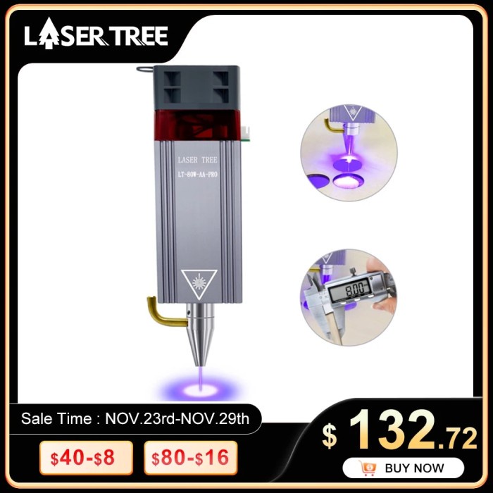 LASER TREE 80W Laser Module Air Assist 20W 40W Laser Head for Laser