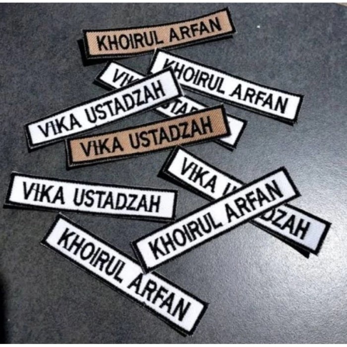 

bordir nama sekolah/name tag/bebas request nama