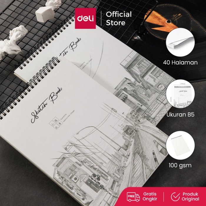 

Deli Buku Gambar & Sketsa B5 25,2x17,9cm Vertikal 40 halaman 73628
