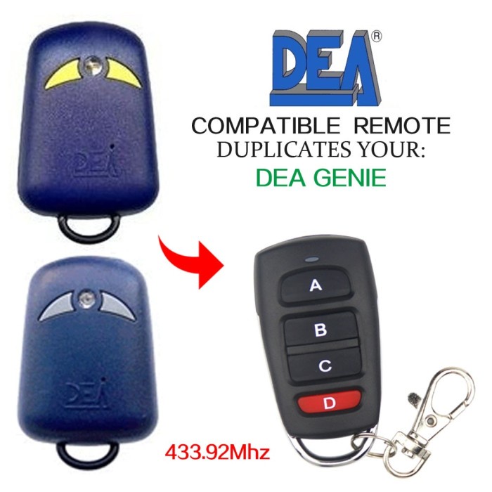 DEA 433.92mhz Remote Control Copy Universal Garage Door DEA Remote