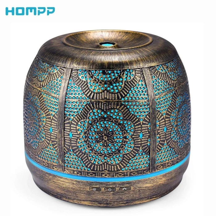 500ml Aroma Diffuser Bronze Metal Aromatherapy Diffuser for Essential