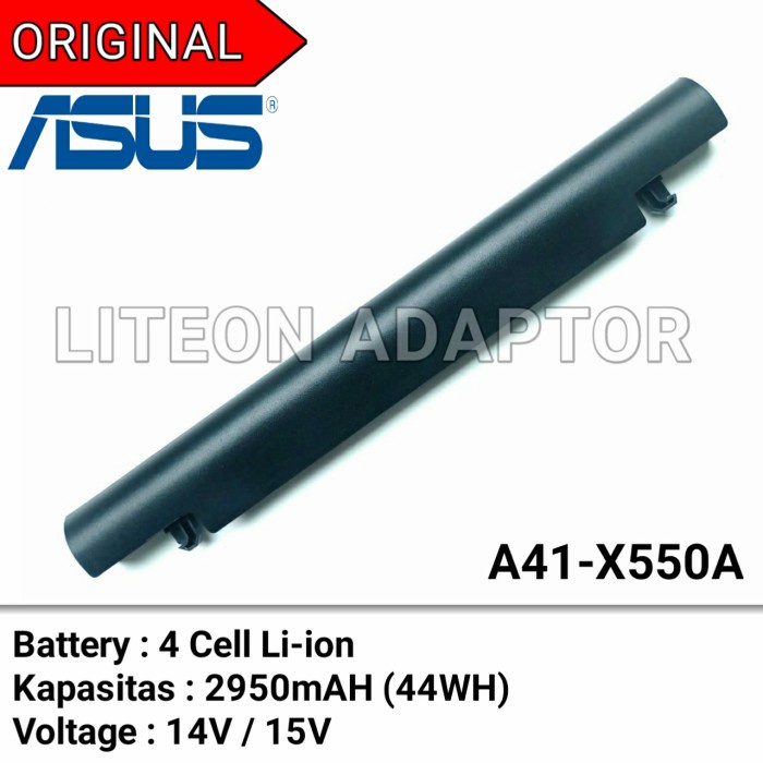Baterai Battery Batre Laptop Asus X550 A550 A550A X550A A41-X550A Best Seller