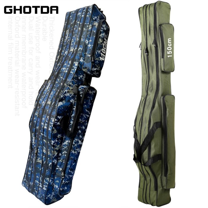 Fishing Pole Bag Zipper Foldable Carp Portable Carp Fishing Pole Bag