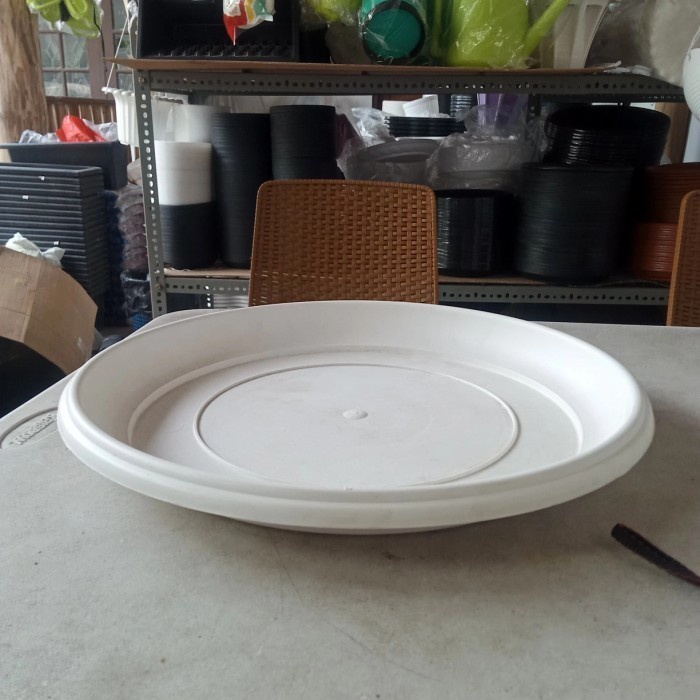 siapkirim- Alas Tatakan Untuk Pot 40 Cm Putih