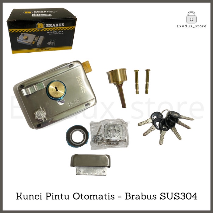 Kunci pintu geser otomatis Brabus stainless sus304