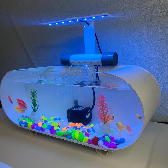 Promo Terbatas Akuarium Mini Fullset Air Terjun Ukuran Mini 30X11,5X12Cm Akrilik Aquarium Aquascape