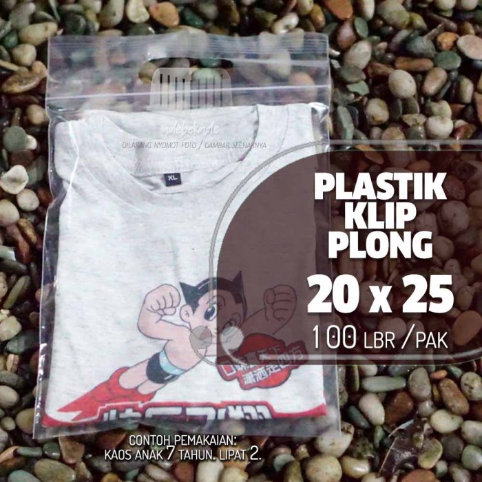 ada- Plastik klip plong 20x25 ziplock hijab skincare boxer baju anak buku