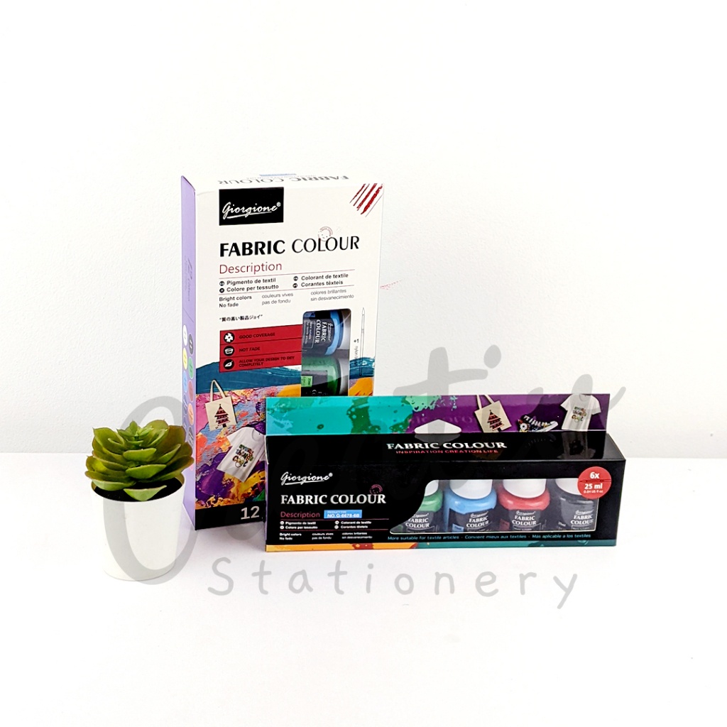 

IK! GIORGIONE Fabric Paint Cat Fabric Kain 12 Warna 25 Ml G6678-12C