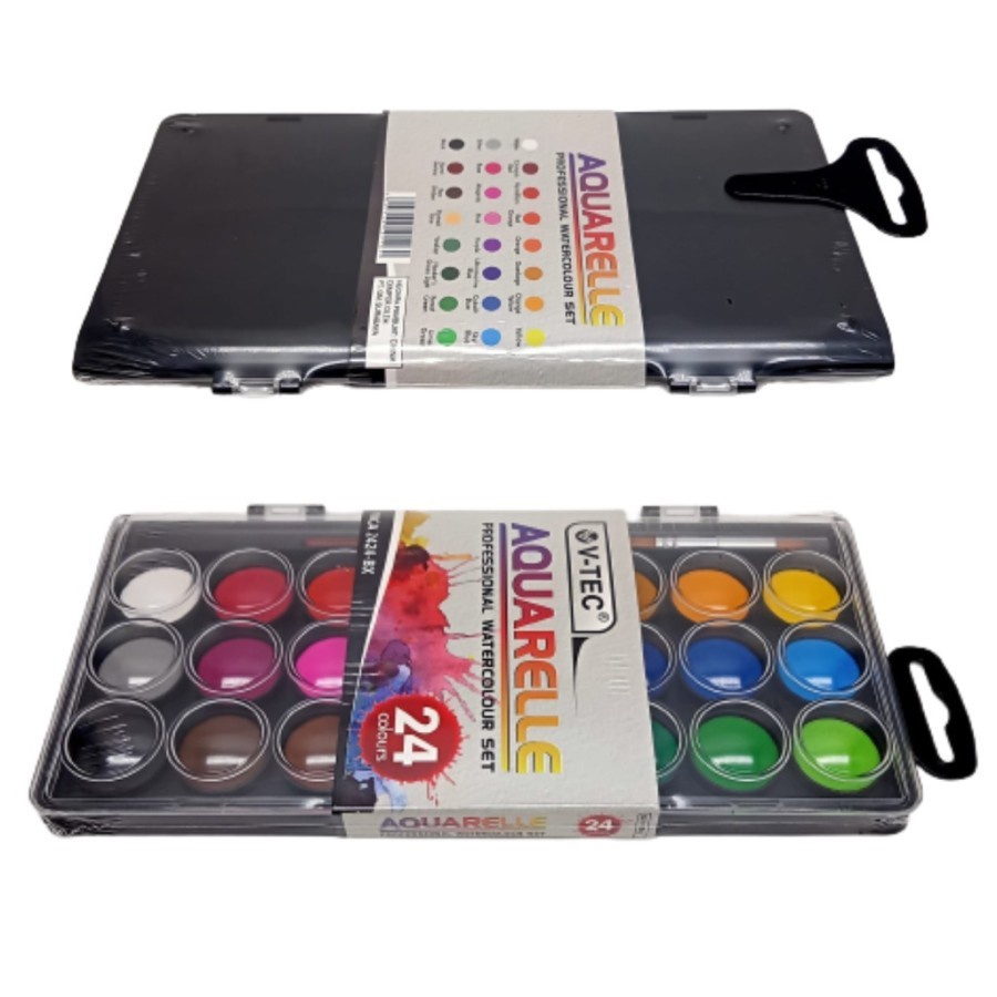 

IK! V-Tec Aquarelle 24 Warna - Cat Air Padat - Watercolour Cake