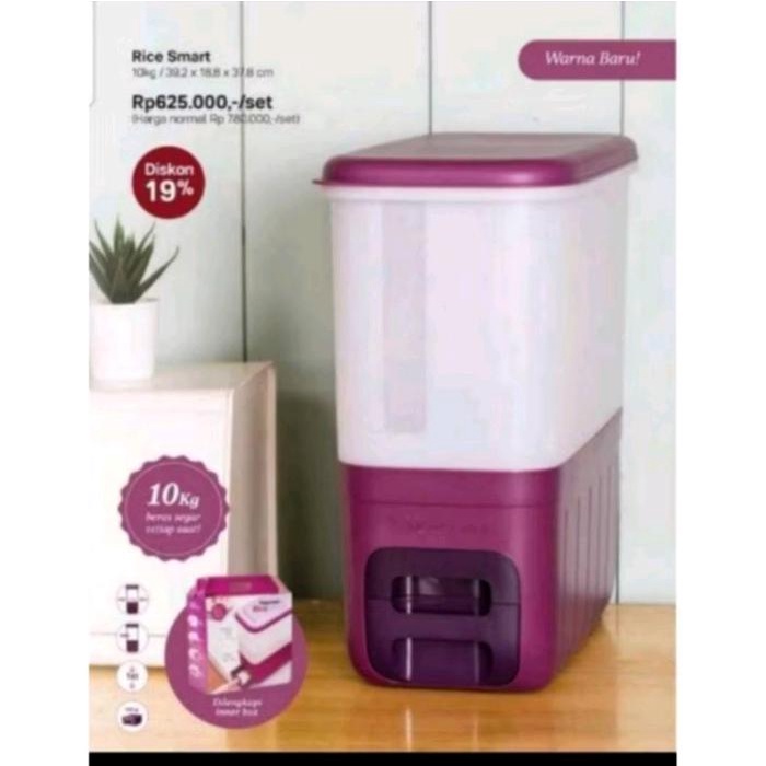siapkirim- rice smart Tupperware / tempat beras Tupperware