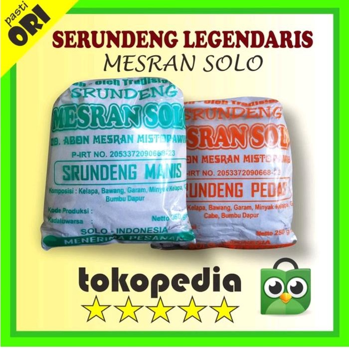 

Serundeng Mesran Solo Rasa Pedas atau Manis 250gr