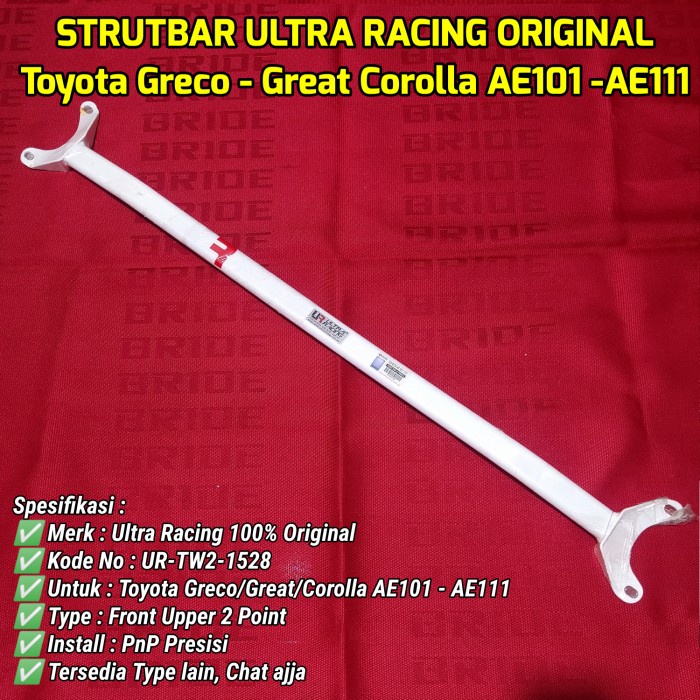 Front Strutbar Toyota Great Corolla Ae101 Ae111 Original Ultra Racing