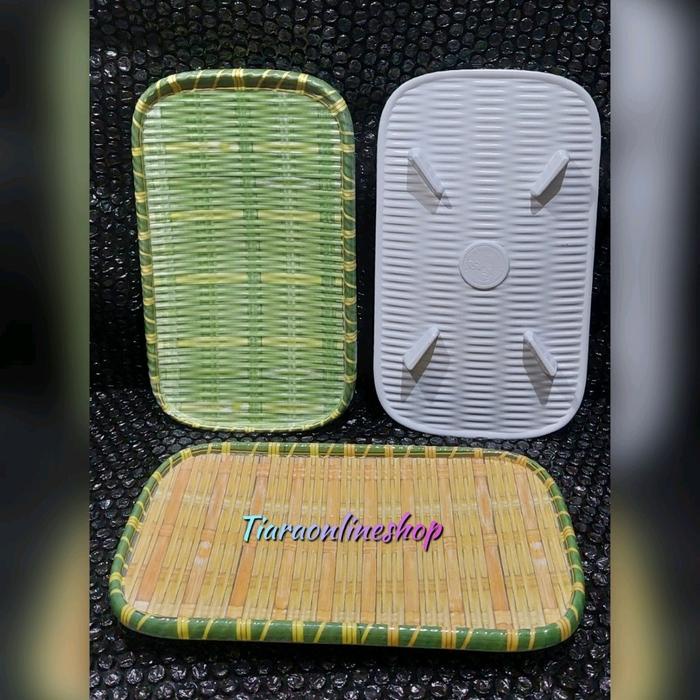 silahkan- Piring kotak panjang melamin 100% tebal /piring lauk/piring saji/piring kue foodgrade SNI