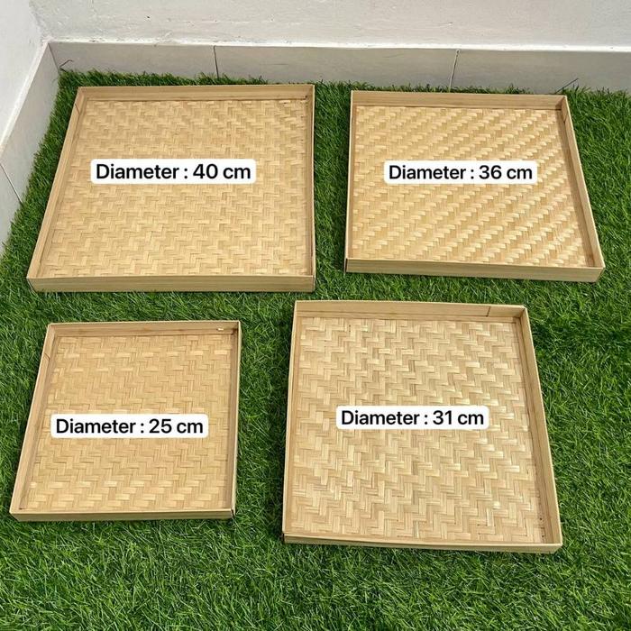 silahkan- Tampah Nampah Nampan Kotak Bambu Nyiru Wadah Nasi Tumpeng Bambu Kerajinan Anyaman Tangan
