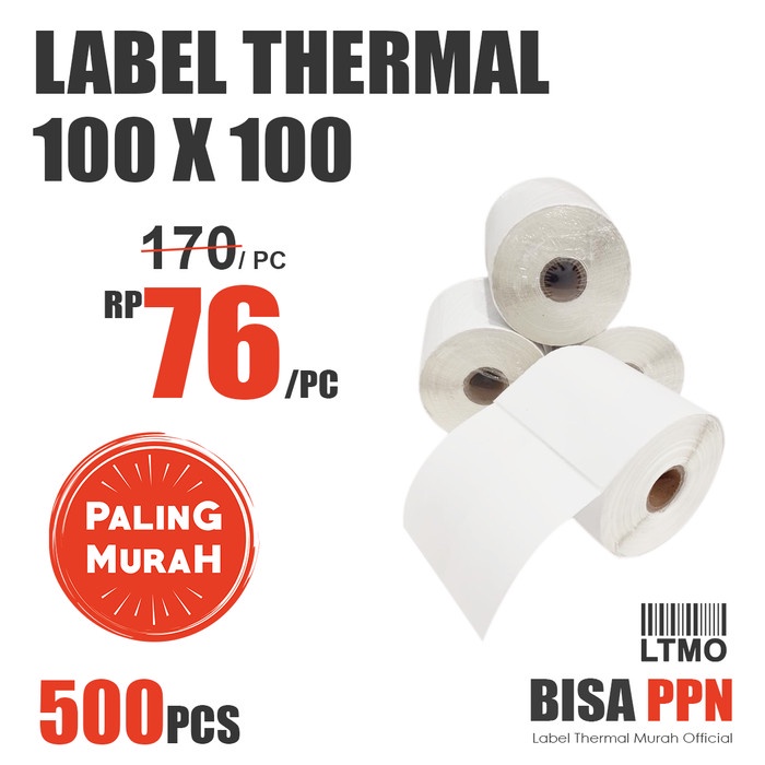 

New Label Barcode MURAH 100 x 100 kertas stiker thermal