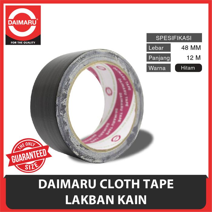 

New Daimaru Cloth Tape Lakban Kain Warna Hitam 48 mm x 12 meter