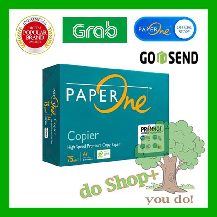 

New KERTAS HVS A4 75 GR GSM PAPER ONE GRAB GOJEK PROMO MARET