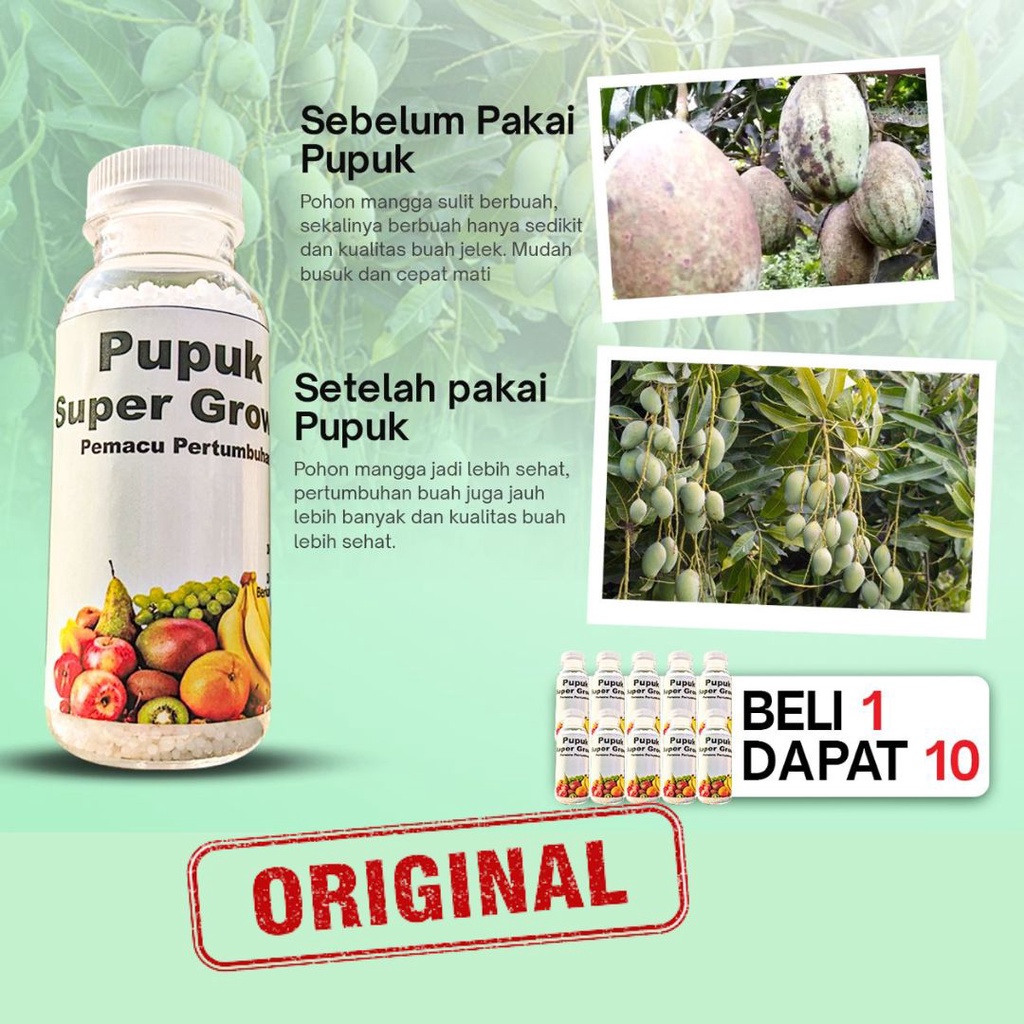 Pupuk super growt Beli 1 Dapat 10 SOLUSI PANEN MELIMPAH DENGAN PUPUK SUPER GROWTH -Pupuk Super