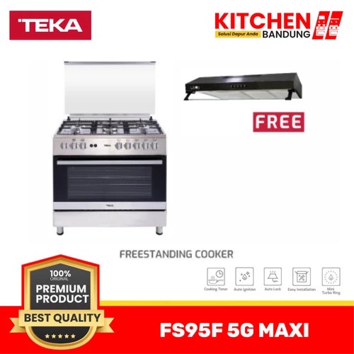 Teka Freestanding Cooker FS96F 5G MAXI Oven Stainless FREE LSH 902 B