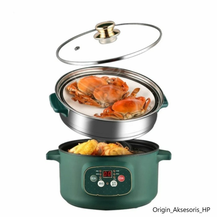 PANCI LISTRIK TIMER JUMBO 26 CM / PANCI LISTRIK SERBAGUNA 3.2 LITER