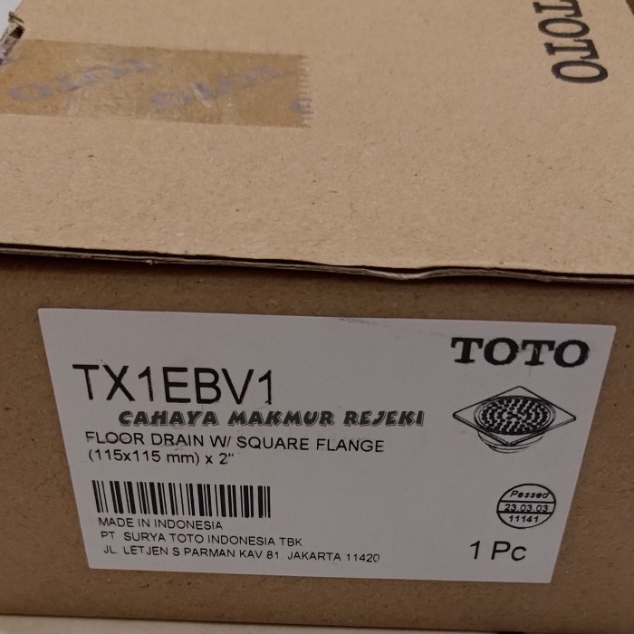 FLOOR DRAIN TOTO TX1EBV1 / FLOOR DRAIN 4 INCH / SARINGAN GOT TOTO 4"