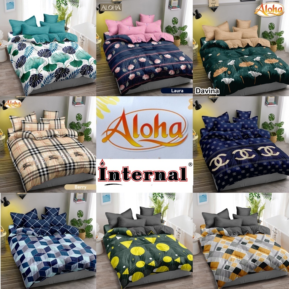 AYOOOLLARIZSS!! Aloha - Bed Cover SET SPREI FITTED King T20 / T25 (180x200) tinggi 20 / tinggi 25