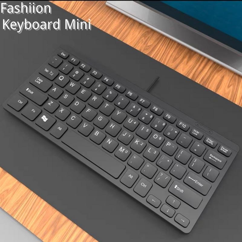 ID KEYBOARD KABEL GAMING KOMPUTER PC MINI MURAH SILENT TIPIS MINI-HITAM/