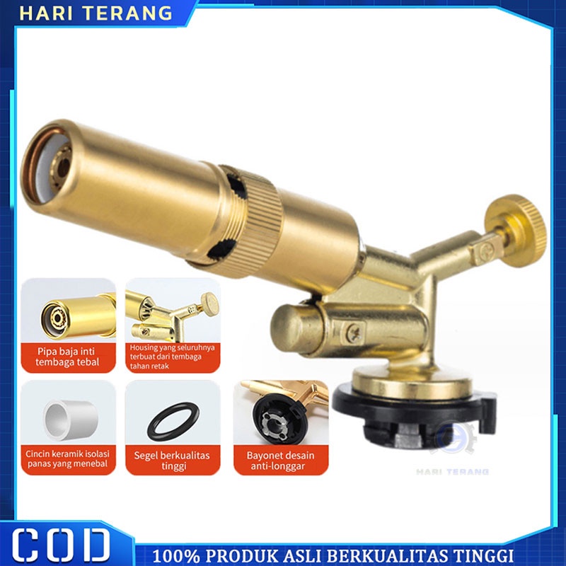 UM1 Portable Kepala Gas Torch Flame Gun Bakar Sate Seafood BBQ Blow Torch Flame Gun/Portable Kepala