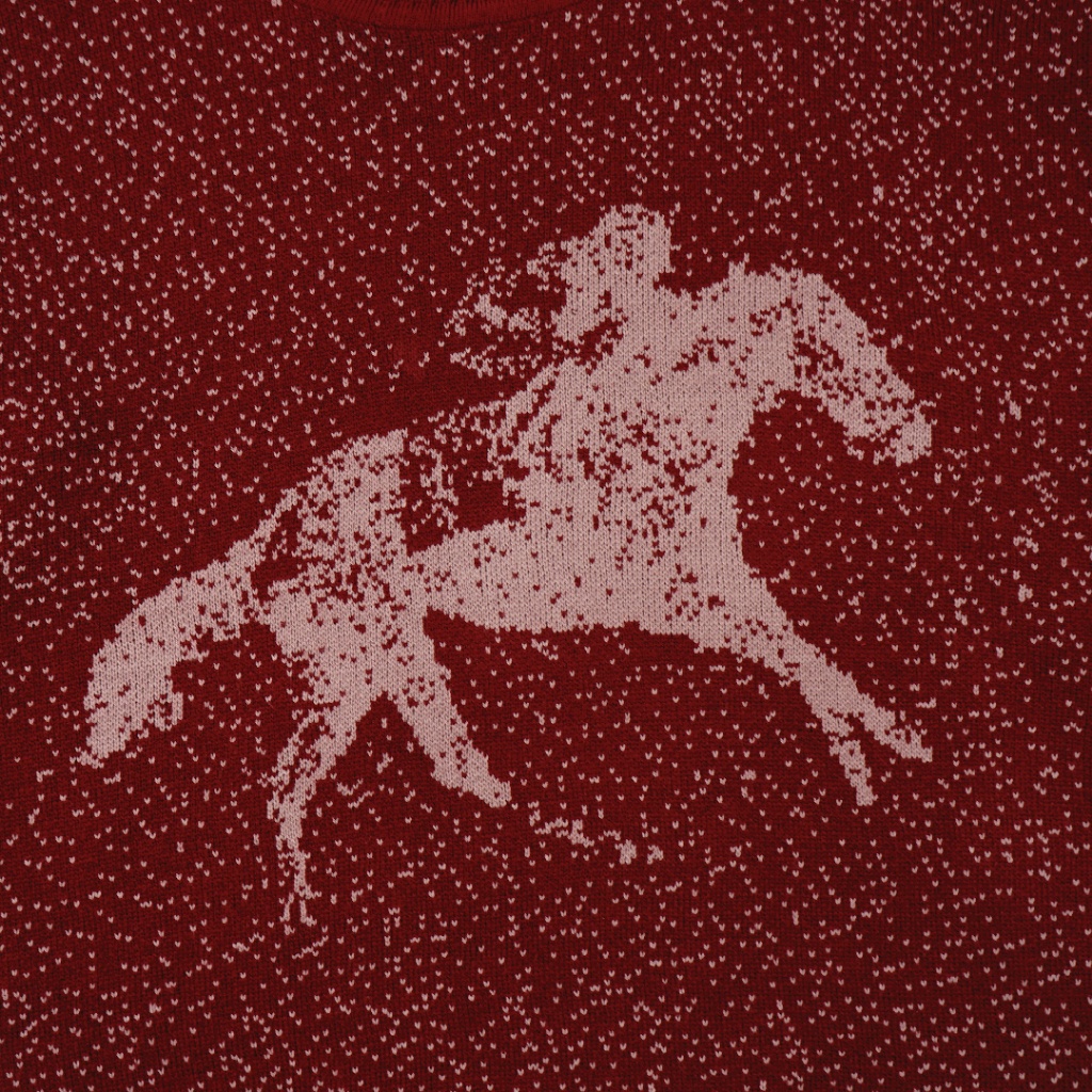 Pattero - Sweater Knit Wanita & Pria Jockey's Joy - Maroon