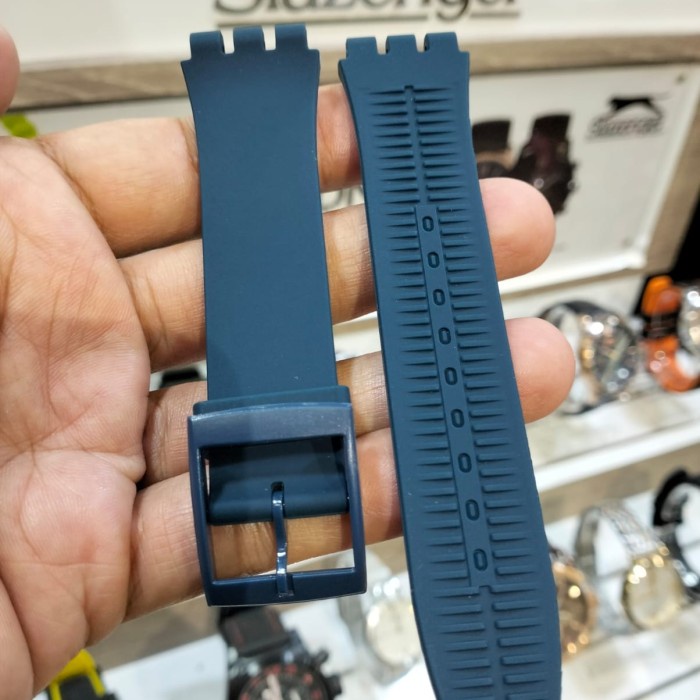 STRAP TALI JAM SWATCH 19MM ORIGINAL OEM RUBBER STRAP SWATCH SILICONE