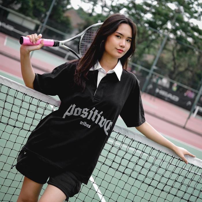 Gentz -Lettucy Rugby Polo Shirt Baju Kaos Rugby Lengan Pendek