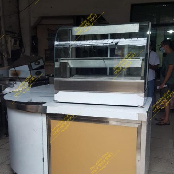 SHOWCASE WARMER - FOOD WARMER - FOOD DISPLAY PEMANAS KACA LENGKUNG
