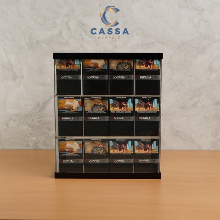ETALASE MINI AKRILIK DISPLAY RAK ROKOK MULTIFUNGSI