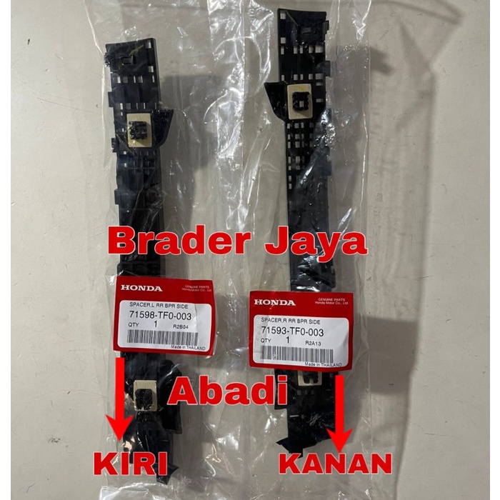 DUDUKAN BREKET BRACKET BEMPER BUMPER BELAKANG KANAN KIRI JAZZ GE8 S RS