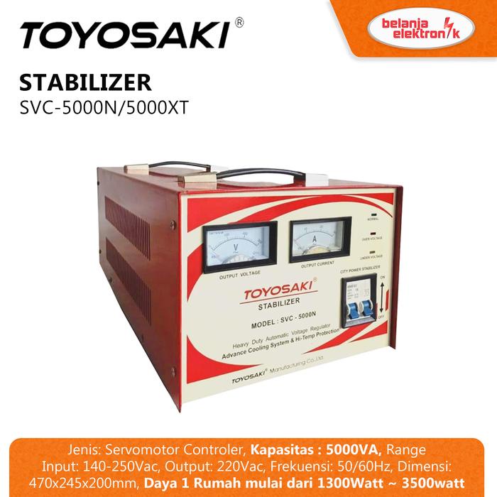 Ready TOYOSAKI Stabilizer SVC-5000N / SVC-5000XT (5000 Watt) Stavol