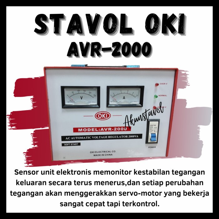 Ready Stavolt OKI AVR/SVC-2000VA - Stabilizer Listrik OKI 2000 Watt