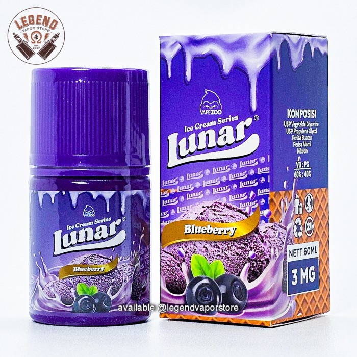 FREEBASE LUNAR Blueberry Ice Cream 60ML G 6MG AUTHENTIC
