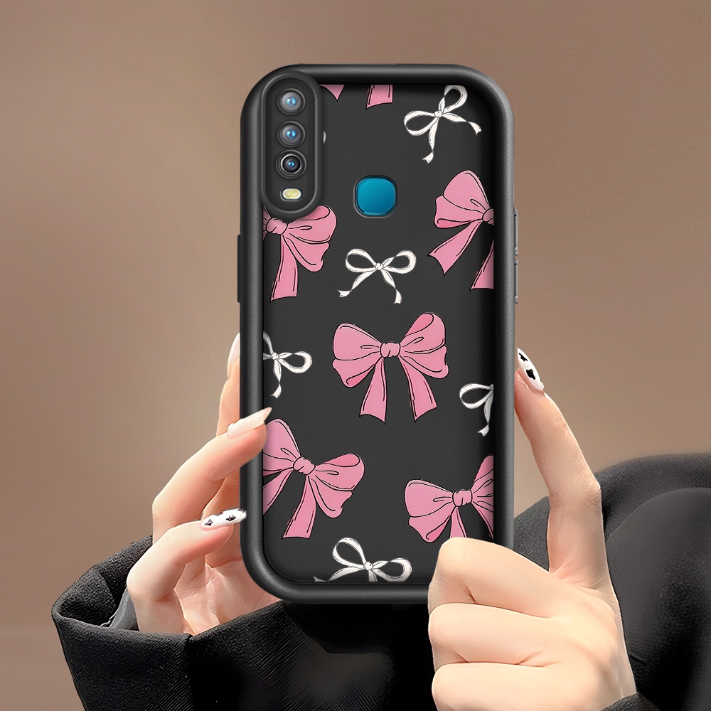 Casing Hp Untuk VIVO Y12 Y15 Y17 1902 Phone Case Softcase Kasing Ponsel Cassing Cute Black White Ces