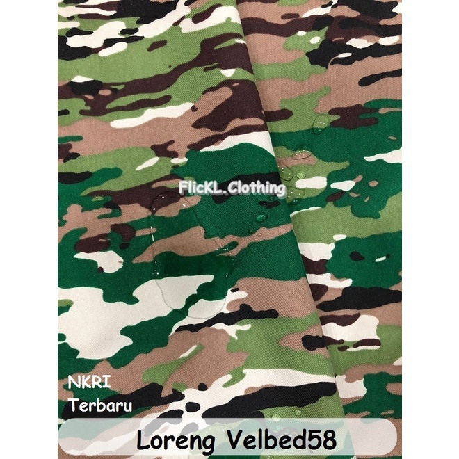 Modrico- Bahan Kain Loreng Velbed58 WR Malvinas Velbed Malvinas AD Tempur Ecer