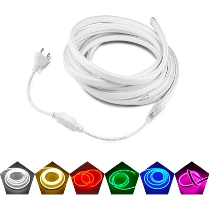 Gemilang Karya Lampu Neon Flex 220V 5-15M Waseosd Selang Fleksibel Warna Neon Box Outdoor Wateproof
