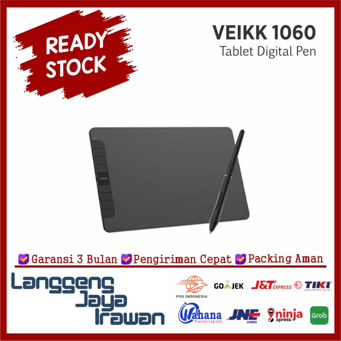 FREE ONGKIR VEIKK VK1060 VK 1060 Digital Graphic Drawing Pen Tablet 10x6 inches GM604