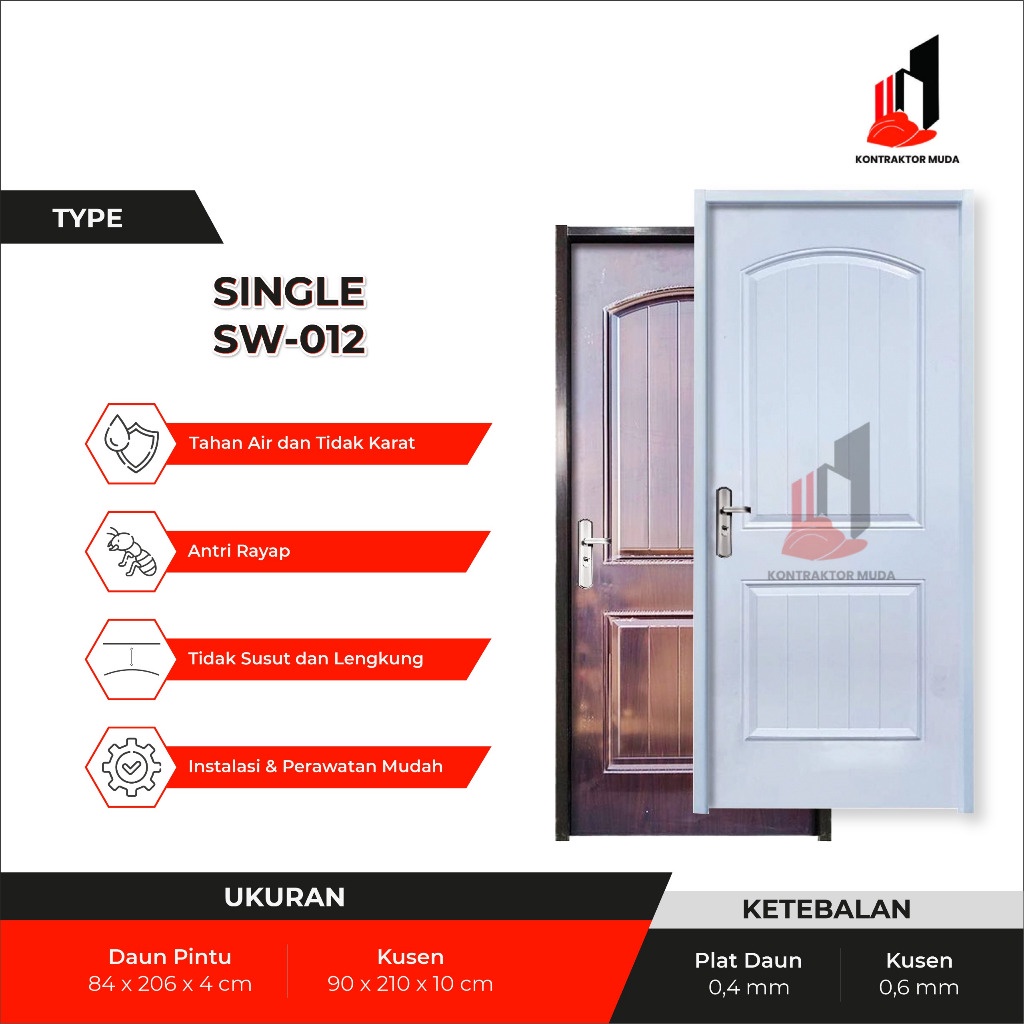 AYOOOLLARIZSS TB KONTRAKTOR MUDA - (STD SERIES) Set Pintu Utama Pintu Kamar Tidur Kusen Set Tebal